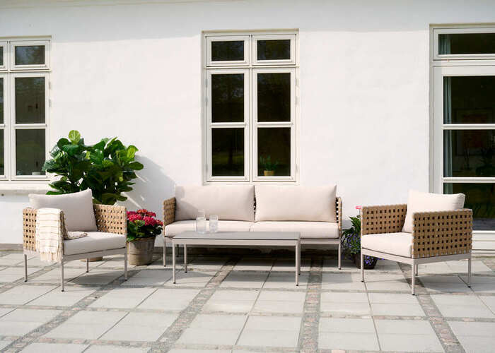 Sofasæt m/hynder 4 dele natur - Envy